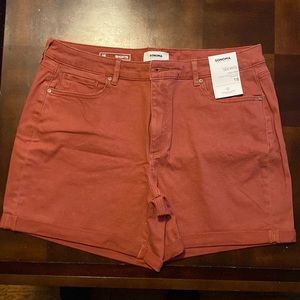 Sonoma High Rise Denim Shorts. Color is Antique Berry Womens 18